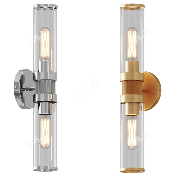 Kemper 2-Light Dimmable Sconce 3D model image 1