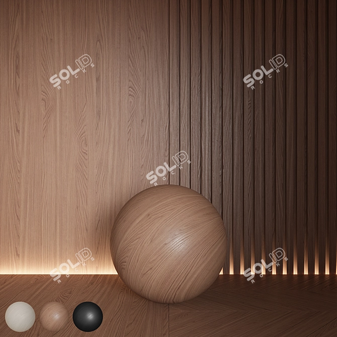 Seamless Wood Material 3D Models 3D model image 1