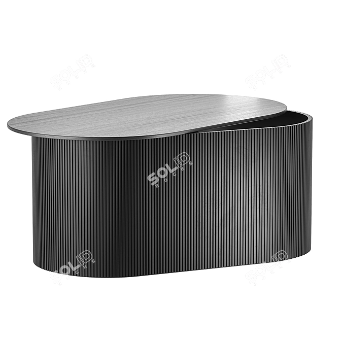 Ferm Living Podia Oval Storage Table 3D model image 5