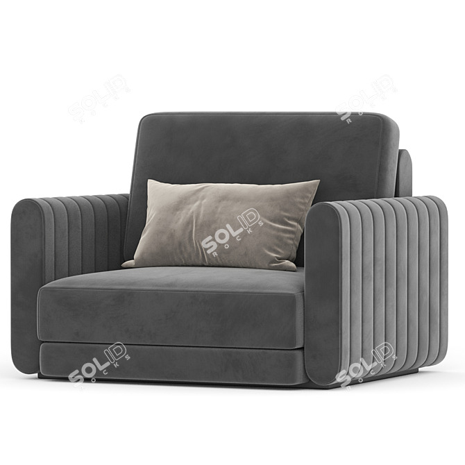 Contemporary Febal Casa Armchair 3D model image 2