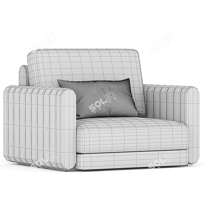 Contemporary Febal Casa Armchair 3D model image 4