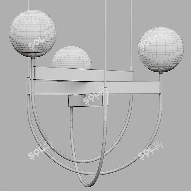 SKANDI Pendant Light Curl 3D model image 3