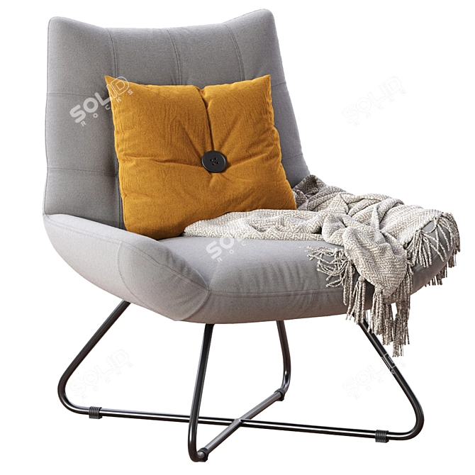 Modern Lounge Chair Open Road 3D model image 4