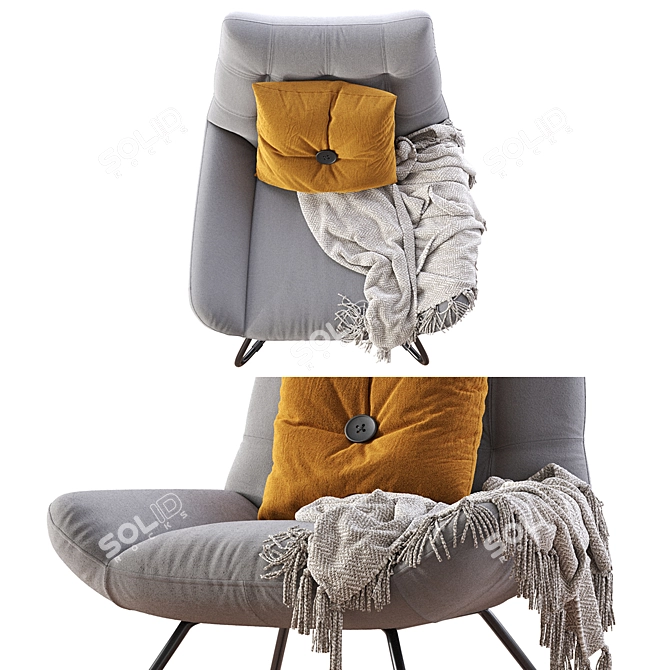 Modern Lounge Chair Open Road 3D model image 6