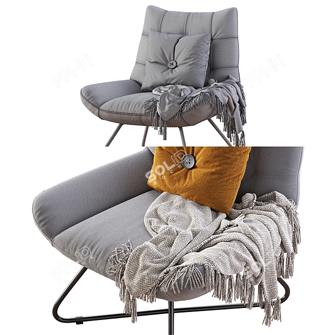 Modern Lounge Chair Open Road 3D model image 7