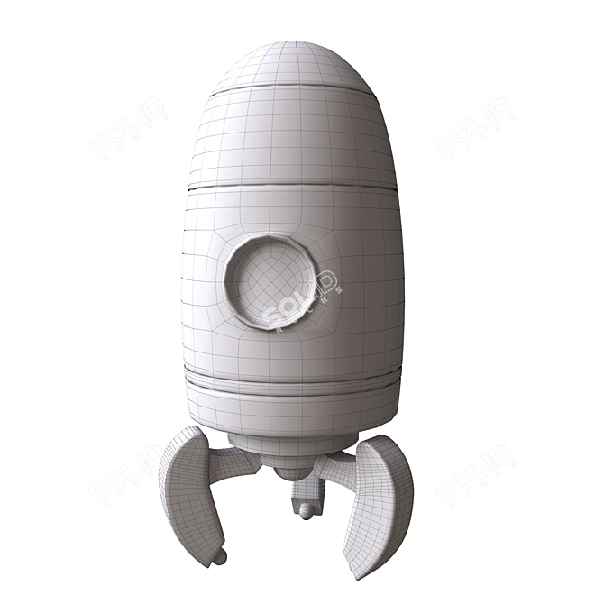 Space Rocket Toy 3D Model 3D model image 2