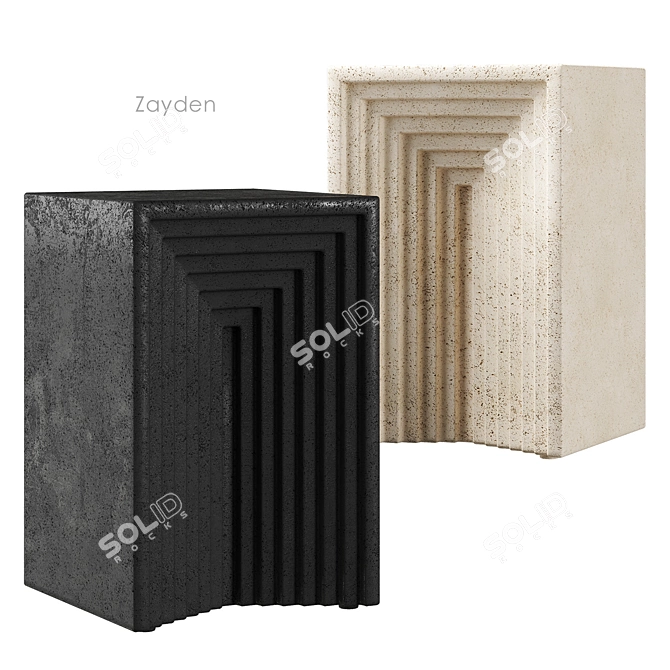 Title: Modern Zayden Side Table Elegance 3D model image 1