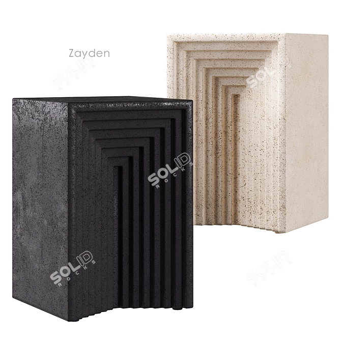 Title: Modern Zayden Side Table Elegance 3D model image 4