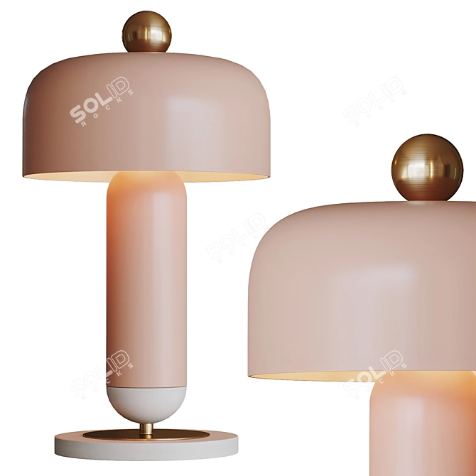 Modern Table Lamp Fixture 3D model image 2