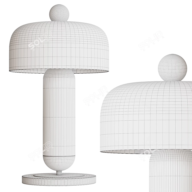 Modern Table Lamp Fixture 3D model image 3