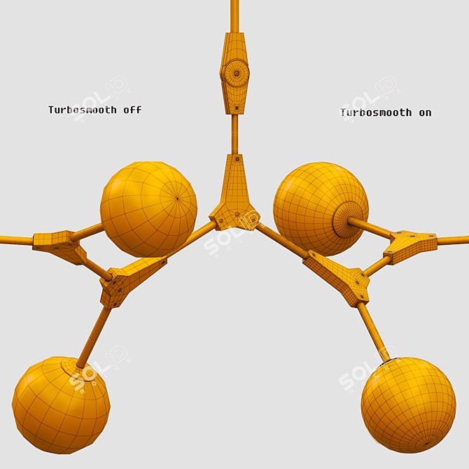 Ethereal Beanstalk Glass Chandelier 3D model image 4