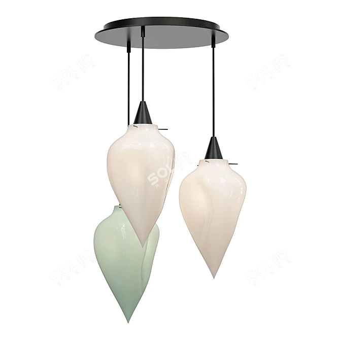 Natural Rock Pendant Light 3D model image 1