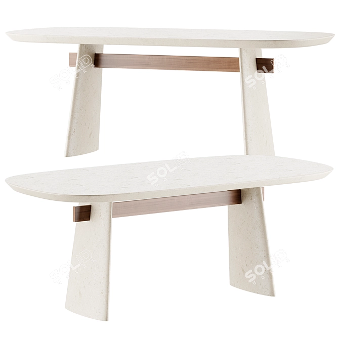 Natuzzi Italia ADAM Dining Table 3D model image 1