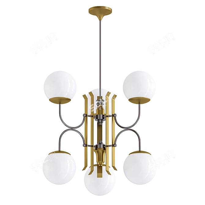 Modern Stilnovo 6 Light Chandelier 3D model image 1