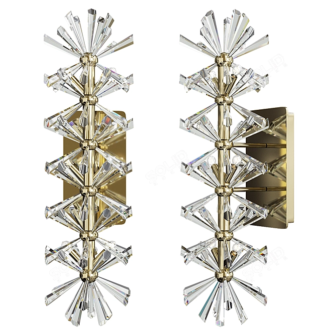 Elegant Lily Wall Sconce 3D model image 1