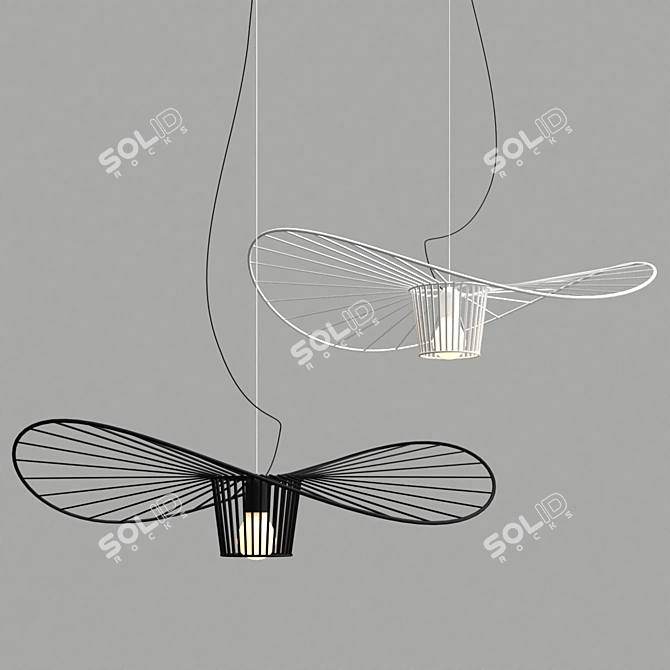 Elegant Hat Lamp 2013 3D model image 2