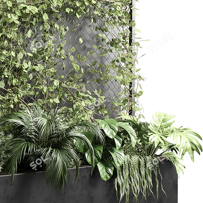 Vertical Garden Box with Ivy 3D model image 4