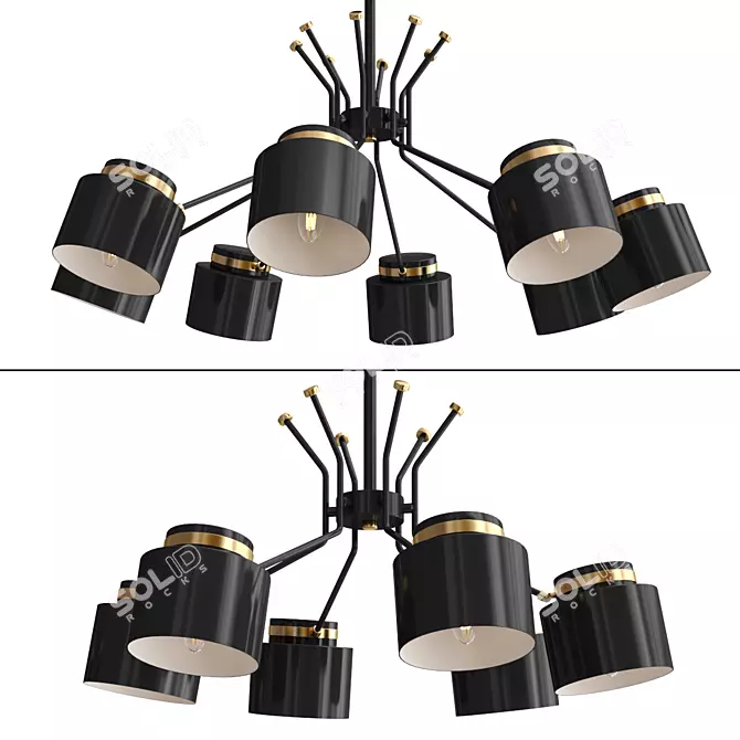 Industrial Loft Ceiling Light 3D model image 1