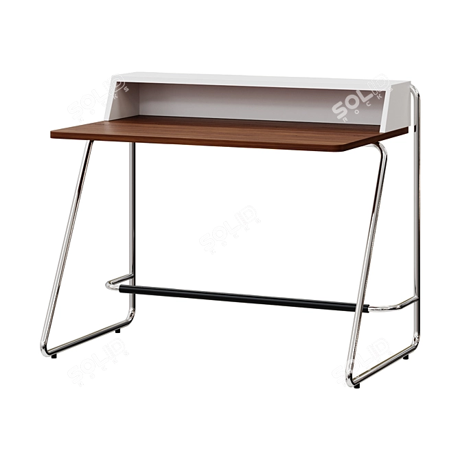 Modern Thonet S1200 Metal Desk 3D model image 1