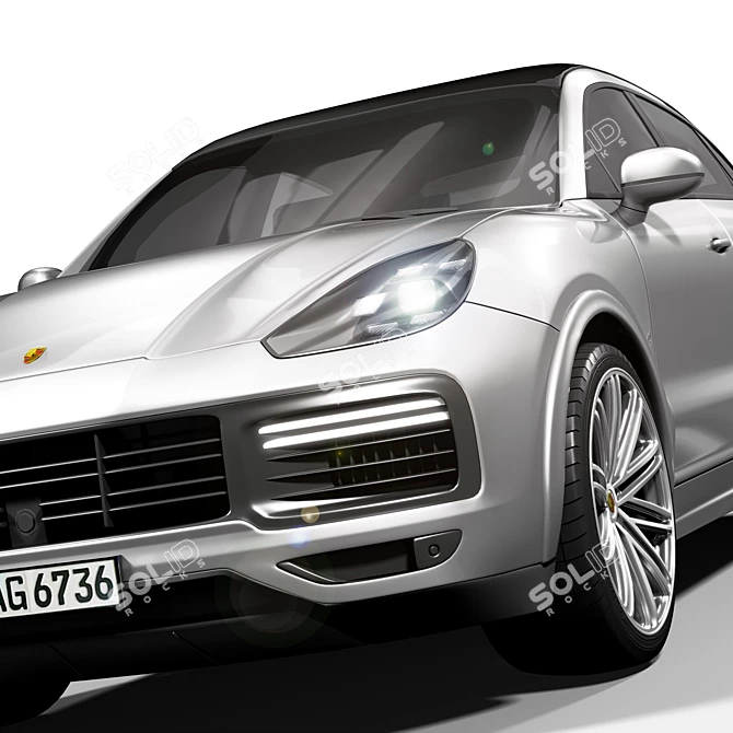 Luxury Porsche Cayenne 3D Model 3D model image 2