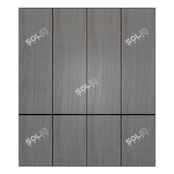 Sleek Wardrobe with Lighting 3D model image 3