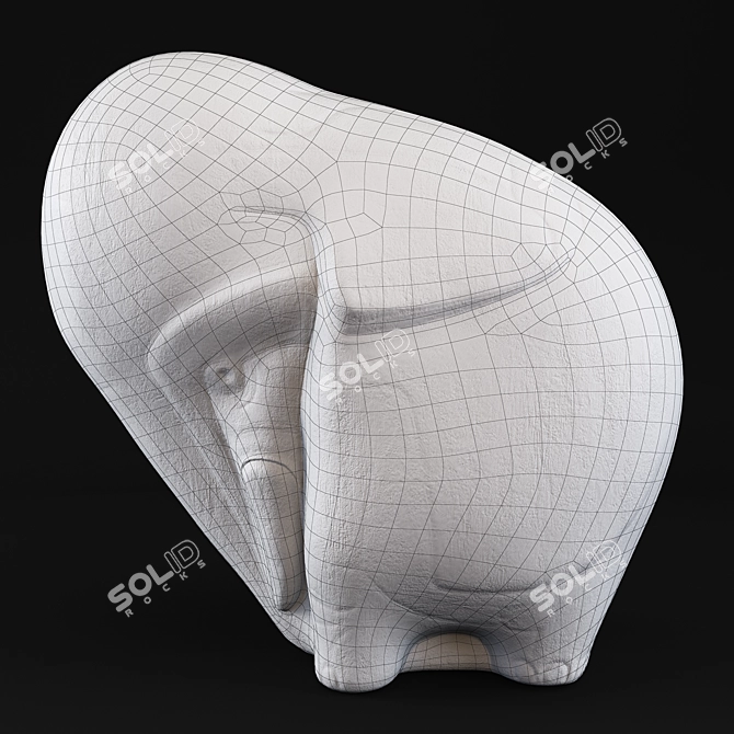 Elegant Elephant Sculpture 3D Max 3D model image 4