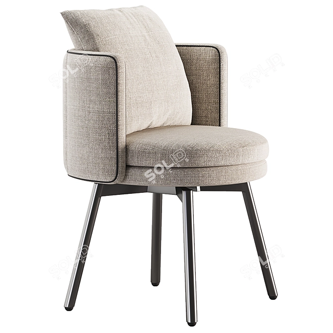 Torii Chair: Elegant Upholstered Seating 3D model image 1