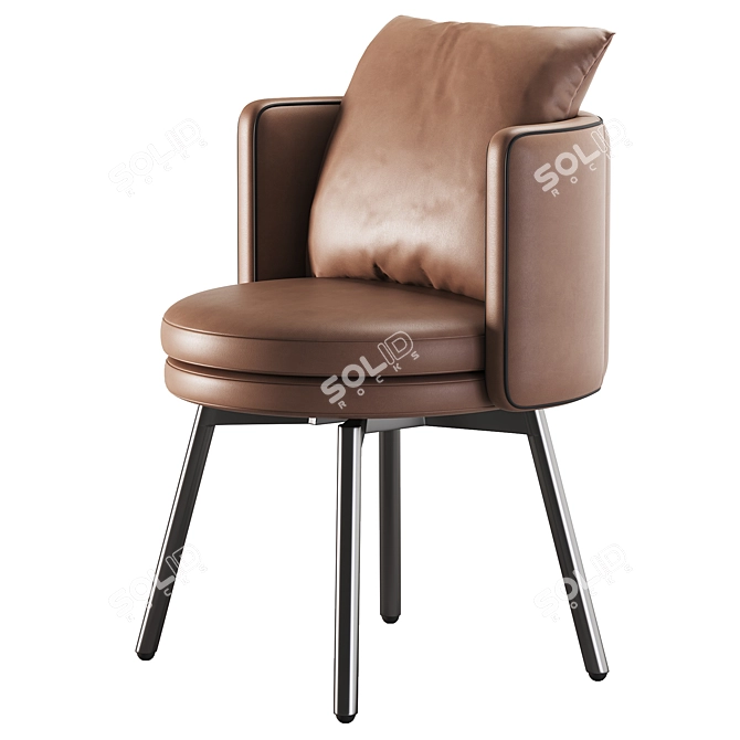 Torii Chair: Elegant Upholstered Seating 3D model image 3