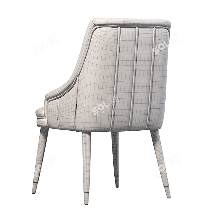 Elegant Cordoba Dining Chair with Brass Tips 3D model image 11