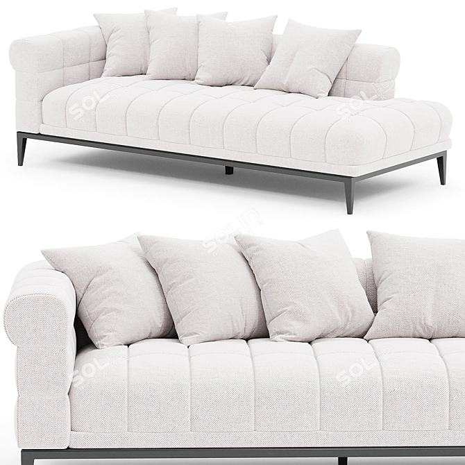 Luxurious Eichholtz Lounge Sofa 3D model image 1