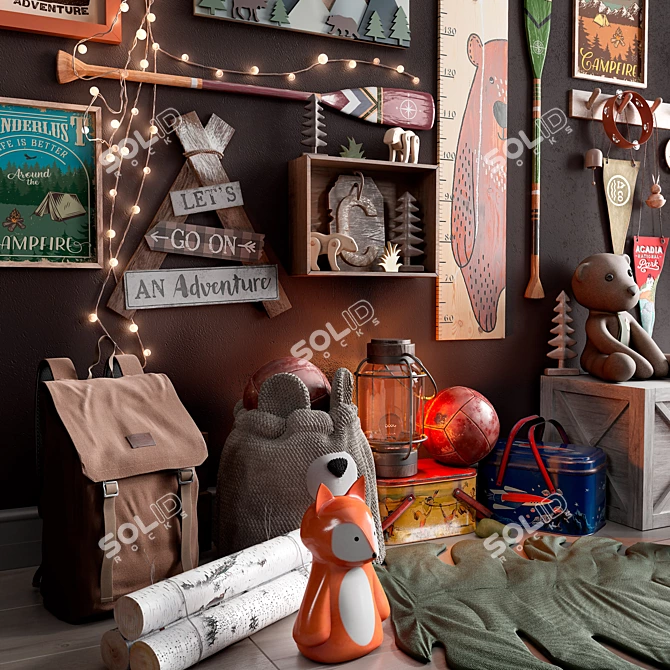 Scout Style Teen Room Decor 3D model image 3