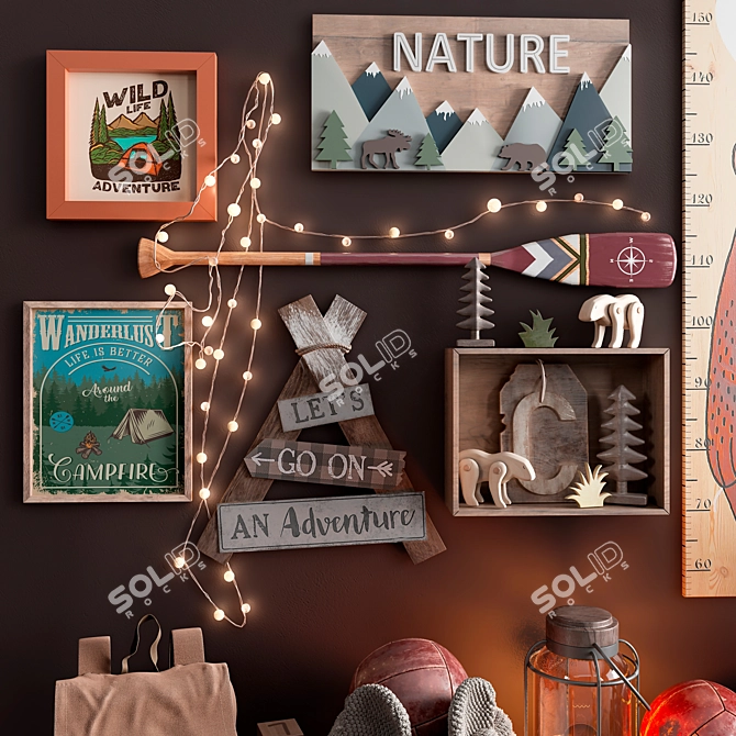 Scout Style Teen Room Decor 3D model image 4