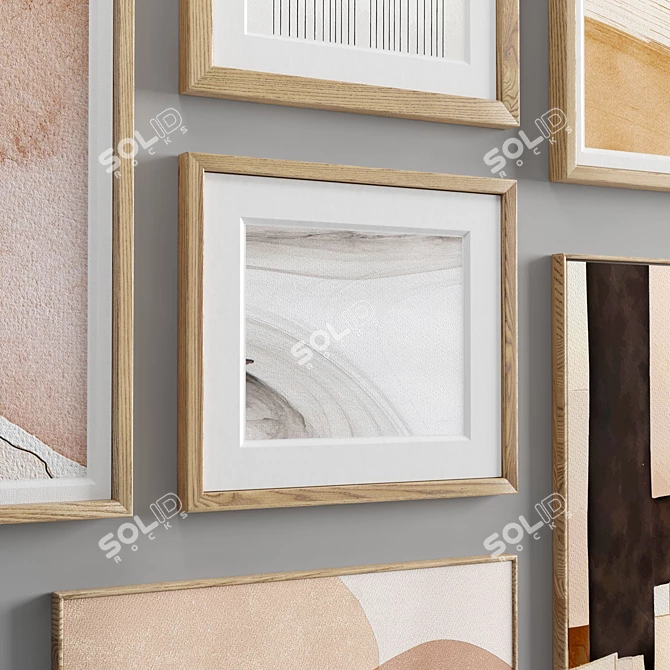 Versatile Minimalist Photo Frame Set 3D model image 3