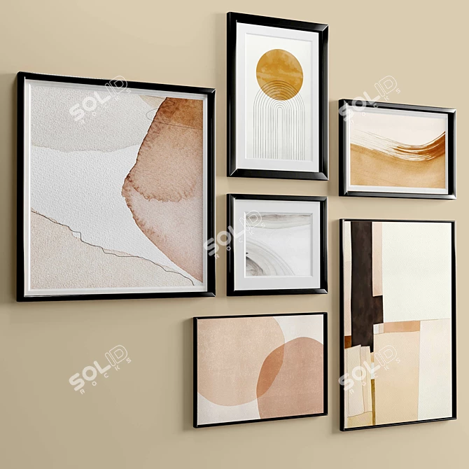 Versatile Minimalist Photo Frame Set 3D model image 4