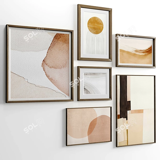 Versatile Minimalist Photo Frame Set 3D model image 5