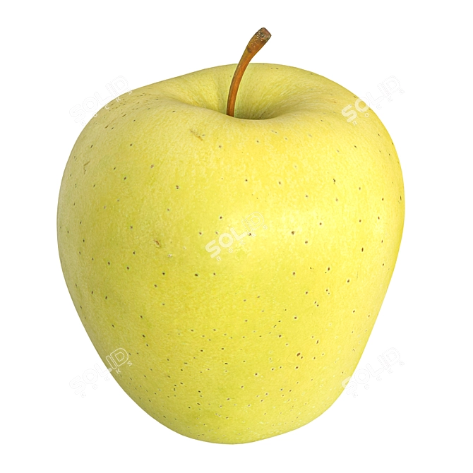 High Polygon Apple Model 3D model image 2