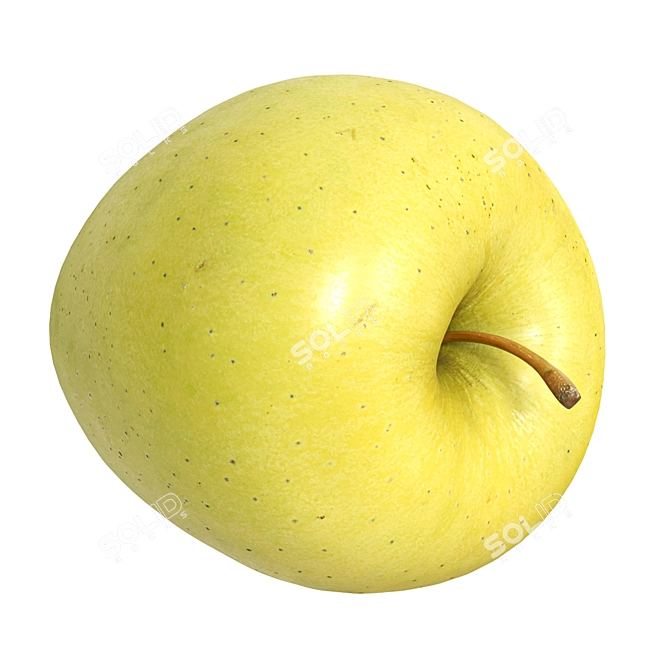 High Polygon Apple Model 3D model image 5