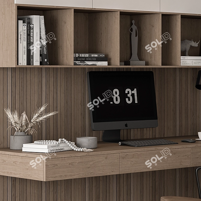  Stylish Home Office Furniture Set 3D model image 2