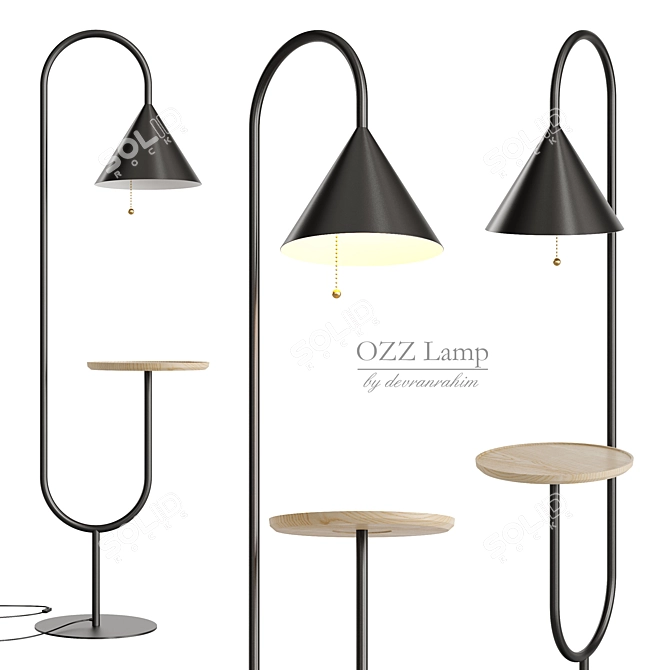 Sleek OZZ Lamp by Miniforms 3D model image 5