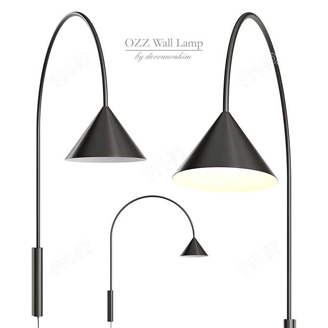 Modern OZZ Wall Lamp Design 3D model image 3