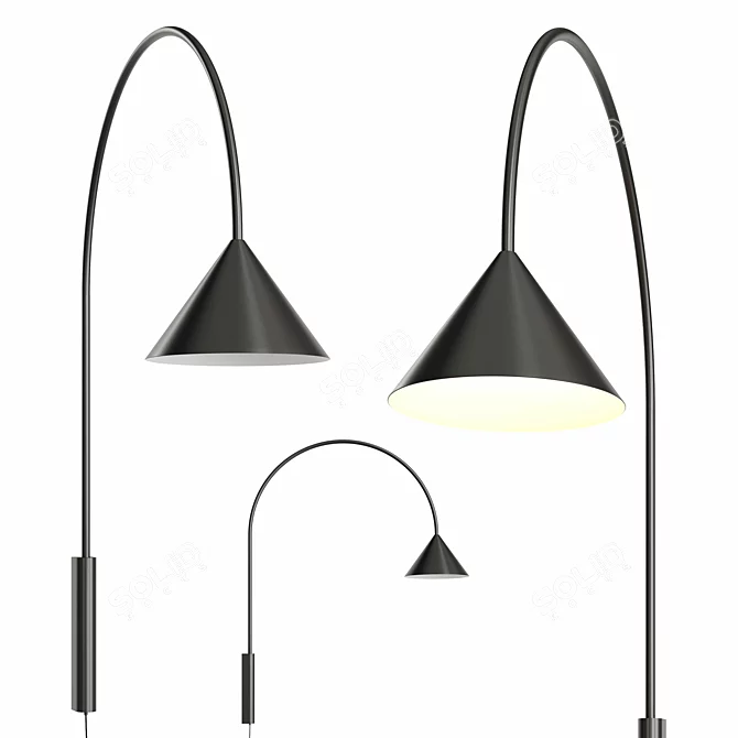 Modern OZZ Wall Lamp Design 3D model image 4