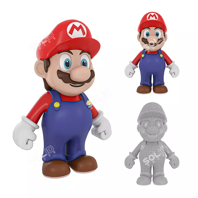 Mario 3D Figure Model 3D model image 1