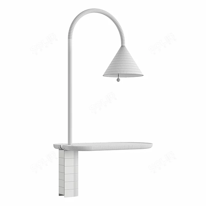 Modern OZZ Wall S Luminaire 3D model image 4