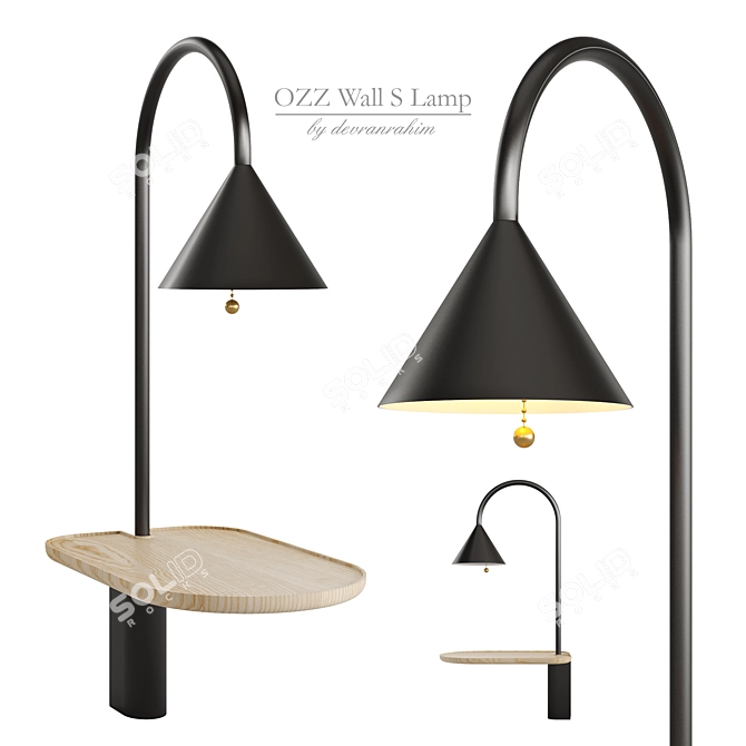 Modern OZZ Wall S Luminaire 3D model image 5