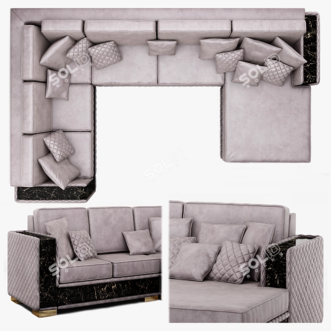 Modern Incanto Sofa - V-Ray Ready 3D model image 3