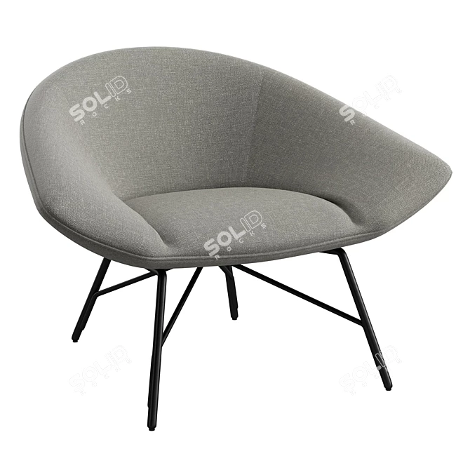 Felix Angular Armchair, Modern Design 3D model image 1