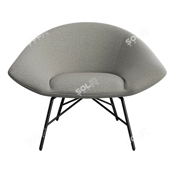 Felix Angular Armchair, Modern Design 3D model image 2