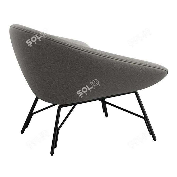 Felix Angular Armchair, Modern Design 3D model image 3