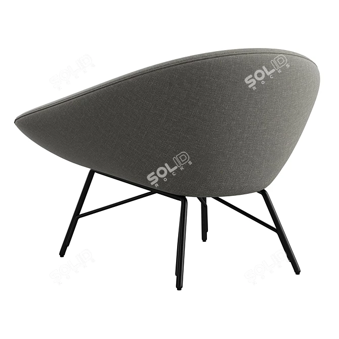 Felix Angular Armchair, Modern Design 3D model image 4