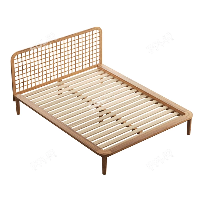 Whimsical Garden Queen Platform Bed 3D model image 4